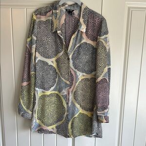 Colorful Patterned Button-Up Shirt